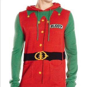 Buddy the Elf Ugly Christmas Sweater Hooded